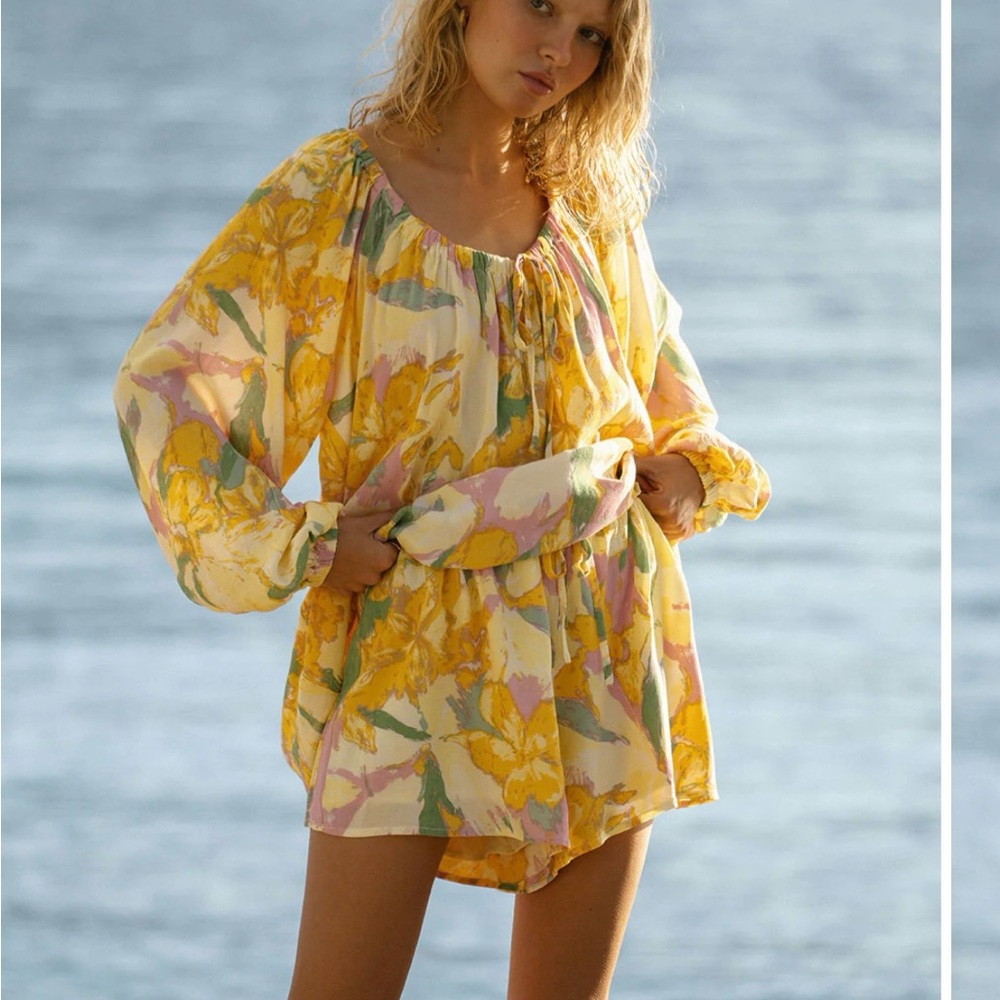Sabo Skirt Maddelena Shorts in Yellow Floral